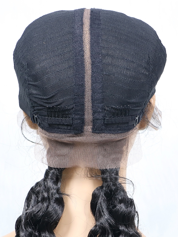 Natürliche Spitzenfront-Perücke Aus Synthetik-Haar – Lang, Glatt, Schwarz, 75 Cm, Mit Verstellbarer Kappe Für Damen